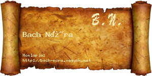 Bach Nóra névjegykártya